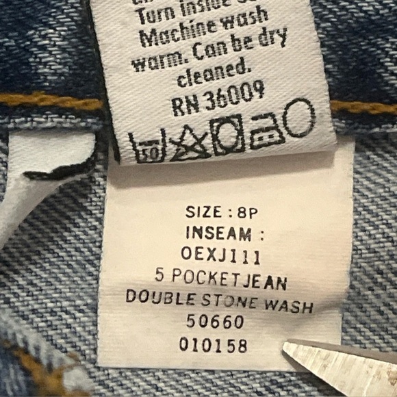 Vintage Calvin Klein made in USA jeans size 8P (28) double stone washed - Picture 9 of 11